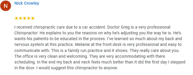 Chiropractic Charleston SC Testimonial Chiropractic Charleston SC Testimonial