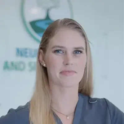 A headshot of Dr. Sarah Logan D.C., a chiropractor at Neuropathy and Spine Center of South Carolina