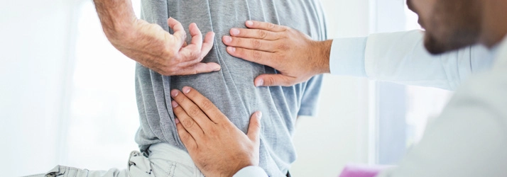 Chiropractic Charleston SC Back Exam Man